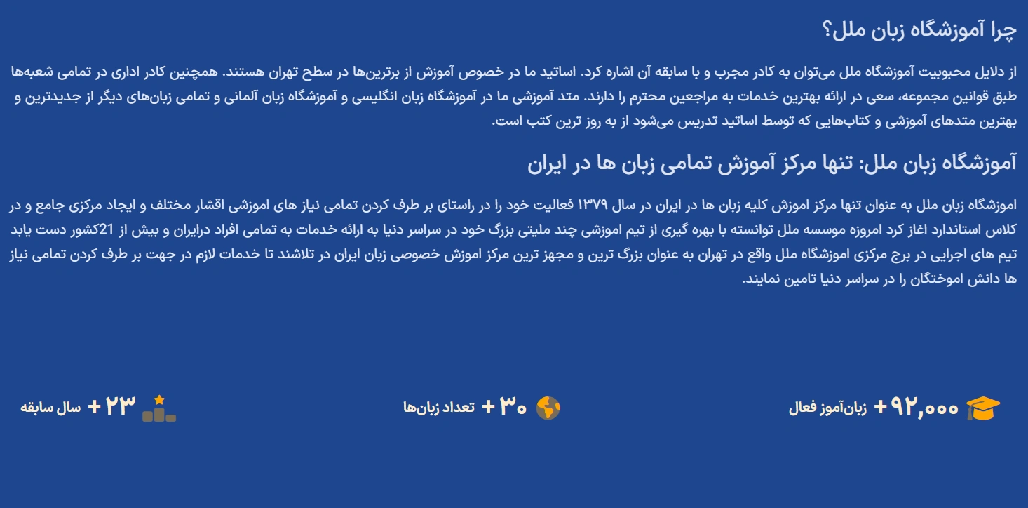 بهترین آموزشگاه زبان تهران 5 آموزشگاه زبان ملل